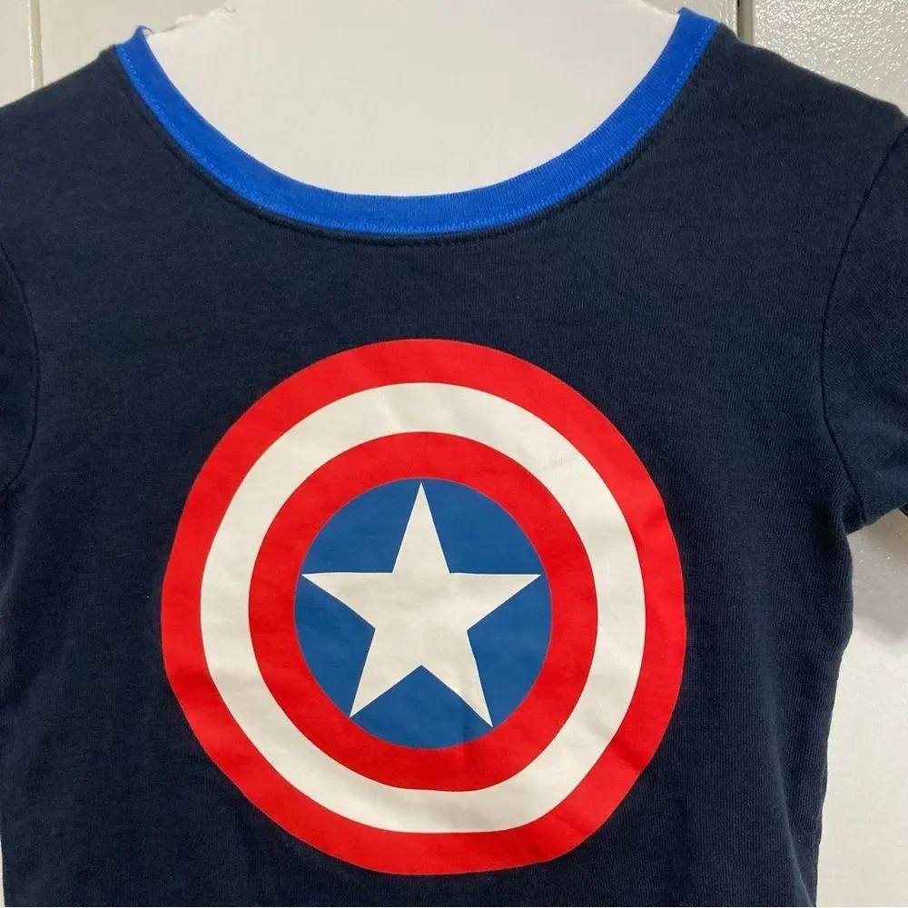 CAPTAIN AMERICA Toddler MARVEL Comics Superhero Tshirt Unisex Size 6